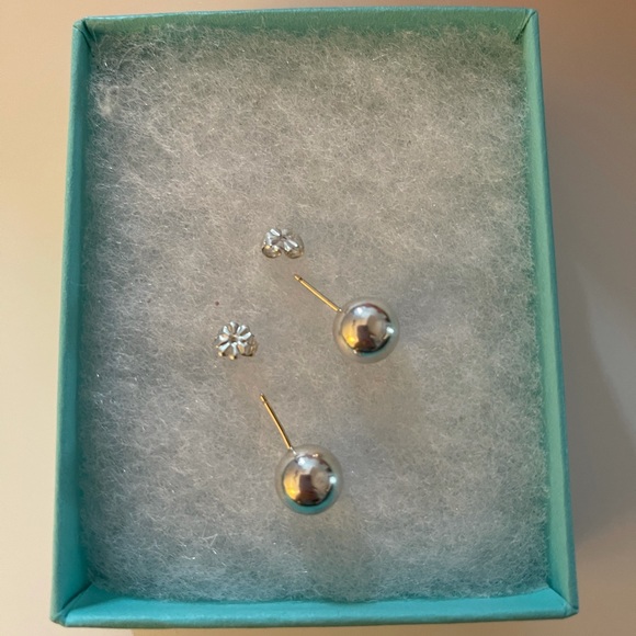 Tiffany and Co 8mm Ball Earrings - Picture 3 of 5